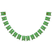 Bannière À Fanions Joyeux Noël Fun Skeleton Red Stars Green (Tout)