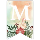 Bannière À Fanions JOYEUX NOËL | Poinsettia Splendor (Deuxième drapeau)