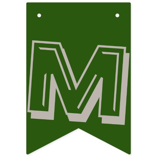 Bannière À Fanions Joyeux Noël rouge vert et or (Deuxième drapeau)