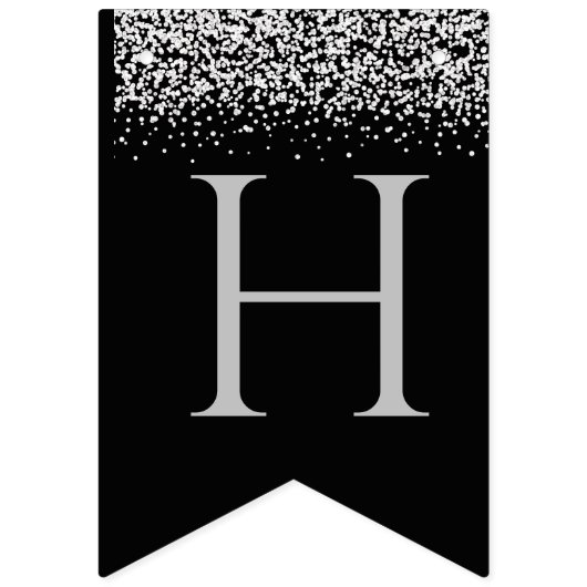 Bannière À Fanions Joyeux Nouvel An Silver (Deuxième drapeau)