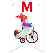 Bannière À Fanions Joyeux pavés de Noël avec Gnome avec cadeaux (Deuxième drapeau)