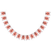 Bannière À Fanions Joyeux Squelette d'anniversaire tenant Rose rouge  (Tout)