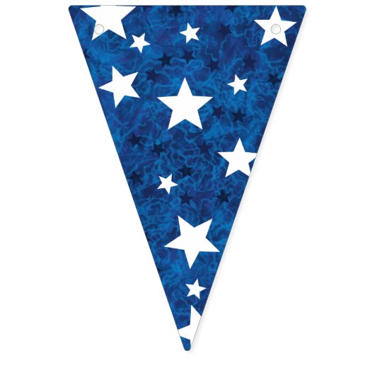 Bannière À Fanions Juillet 4 étoiles en bleu (Deuxième drapeau)