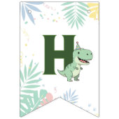Bannière À Fanions Jungle Dinosaur Roar Happy Birthday Banner (Deuxième drapeau)