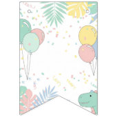 Bannière À Fanions Jungle Dinosaur Roar Happy Birthday Banner (Premier drapeau)