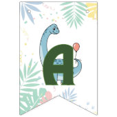 Bannière À Fanions Jungle Dinosaur Roar Happy Birthday Banner (Troisième drapeau)