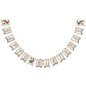 Bannière À Fanions Jus de boho folk art lapin Hygge floral (Tout)