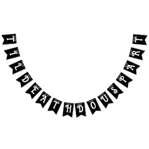 Bannière À Fanions Jusqu'à ce que la mort nous sépare Noir gothique