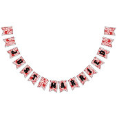 Bannière À Fanions JUST MARRIED - coeur amour motif design 2 (Tout)