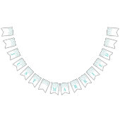 Bannière À Fanions Juste confettis argentés bleu-clair mariés de (Tout)