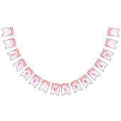 Bannière À Fanions Juste fleurs pourpres mariées d'aquarelle de (Tout)