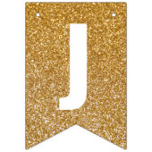 Bannière À Fanions Juste marié Gold Faux Parties scintillant (Deuxième drapeau)