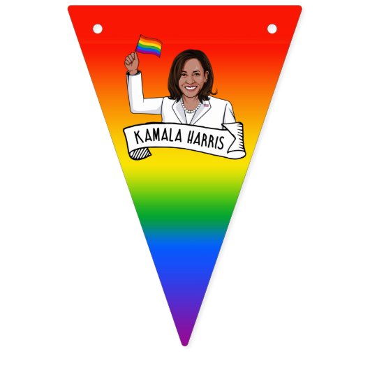 Bannière À Fanions Kamala Harris Pride (Troisième drapeau)