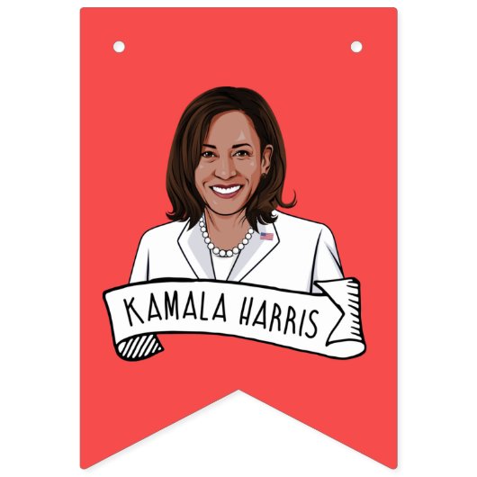 Bannière À Fanions Kamala Harris Saint Valentin (Deuxième drapeau)