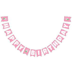 Bannière À Fanions Kawaii Hanami Dango Joyeux anniversaire