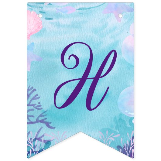 Bannière À Fanions Kawaii Mermaid (Deuxième drapeau)