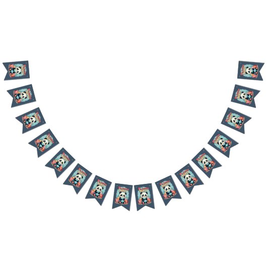 Bannière À Fanions Kawaii Panda Pajama Party Cosy Slepov esthétique (Tout)