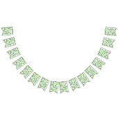 Bannière À Fanions Kelly green "Shamrocks en train de tomber" (Tout)
