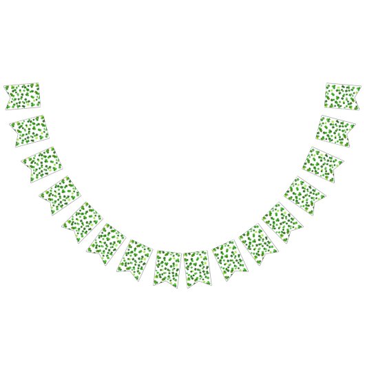 Bannière À Fanions Kelly green "Shamrocks en train de tomber" (Tout)