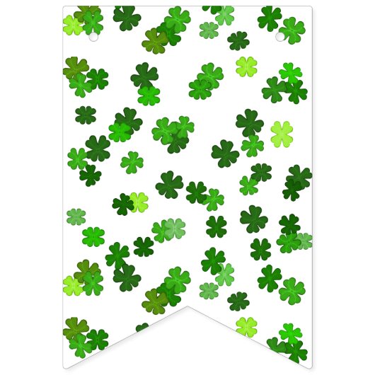 Bannière À Fanions Kelly green "Shamrocks en train de tomber" (Troisième drapeau)