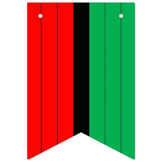 Bannière À Fanions Kwanzaa Rouge Noir Vert Kinara Motif rayé (Troisième drapeau)