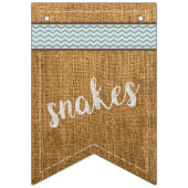 Bannière À Fanions La copie en bois de toile de jute rustique c'est (Deuxième drapeau)