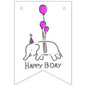 Bannière À Fanions La fête de l'éléphant ! (Premier drapeau)