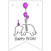 Bannière À Fanions La fête de l'éléphant ! (Troisième drapeau)