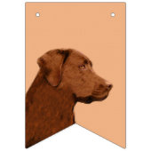 Bannière À Fanions Labrador Retriever (Chocolat) Peinture - Chien Art (Troisième drapeau)