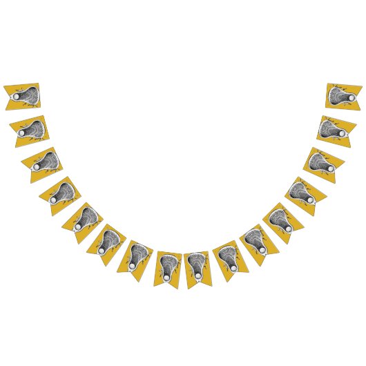 Bannière À Fanions Lacrosse Sports Gold (Tout)