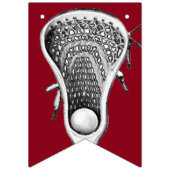 Bannière À Fanions Lacrosse Team Maroon (Deuxième drapeau)
