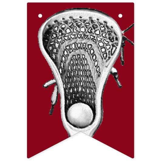 Bannière À Fanions Lacrosse Team Maroon (Deuxième drapeau)