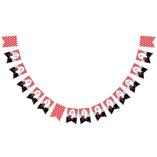 Bannière À Fanions Ladybug, Joyeux anniversaire (Tout)