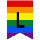 Bannière À Fanions L'amour est amour Rainbow Flag LGBT Pride Wedding  (Troisième drapeau)