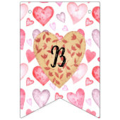 Bannière À Fanions L'amour est dans l'air : romantique (Deuxième drapeau)