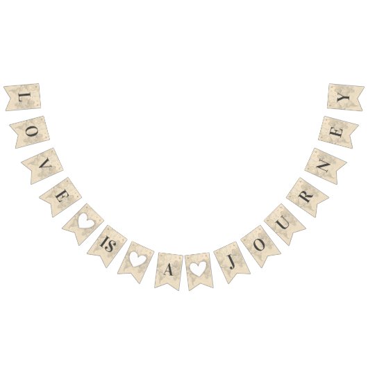 Bannière À Fanions L'amour est Mariage de Fête des mariées Voyage Voy (Tout)