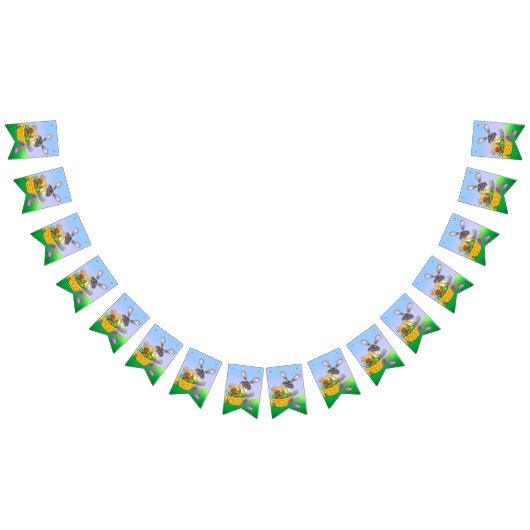 Bannière À Fanions Lapin de Pâques (Tout)