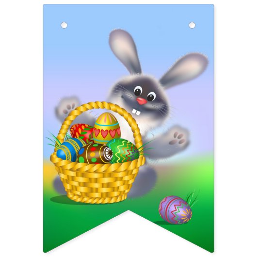 Bannière À Fanions Lapin de Pâques (Deuxième drapeau)