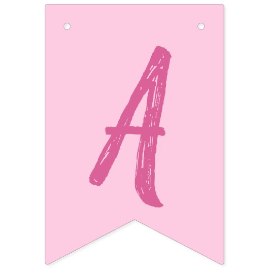 Bannière À Fanions Lapin Lapin Anniversaire Fête Rose (Troisième drapeau)