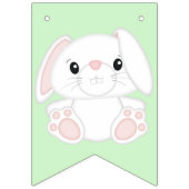 Bannière À Fanions Lapin Lapin fête d'anniversaire (Premier drapeau)