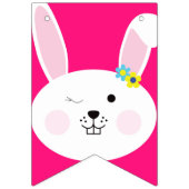 Bannière À Fanions Lapin Lapin Pâques Printemps fête d'anniversaire (Premier drapeau)