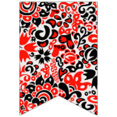 Bannière À Fanions L'art populaire ukrainien motif floral abstact (Deuxième drapeau)