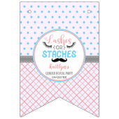 Bannière À Fanions "Lashes Ou Staches" Parti Moderne De Révélation De (Deuxième drapeau)