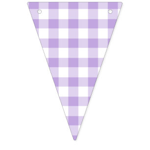 Bannière À Fanions Lavande douce En vichy classique