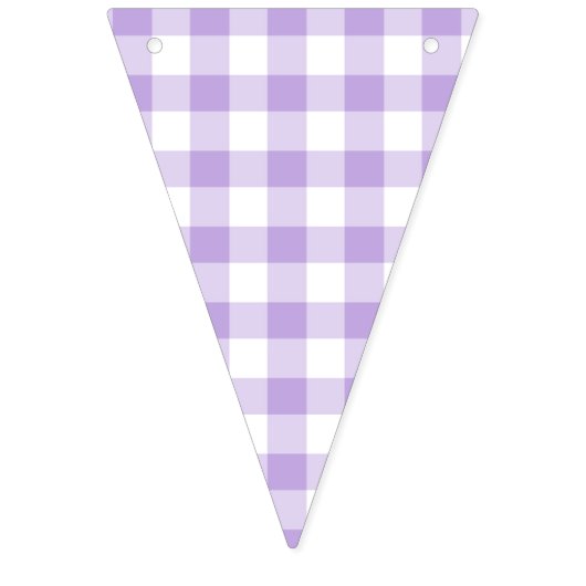 Bannière À Fanions Lavande douce En vichy classique (Premier drapeau)