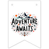 Bannière À Fanions L'aventure vous attend (Troisième drapeau)