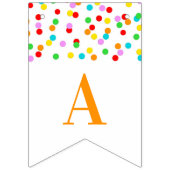 Bannière À Fanions Le bébé arrosent des confettis d'arc-en-ciel de (Troisième drapeau)