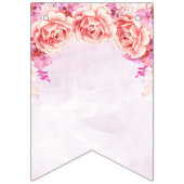 Bannière À Fanions Le bébé arrosent des fleurs d'aquarelle de lavande (Premier drapeau)