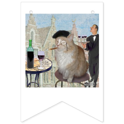 Bannière À Fanions Le Cat du Café (Premier drapeau)