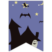 Bannière À Fanions Le fantôme d'Halloween et les sorcières (Troisième drapeau)